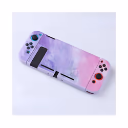 Protective Case for Switch Host Split TPU Painted Oil Painting Gradient Frosted Soft Case Handle Cover Color Case - Sky Blue