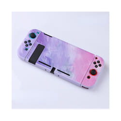 Protective Case for Switch Host Split TPU Painted Oil Painting Gradient Frosted Soft Case Handle Cover Color Case - Lavender Purple