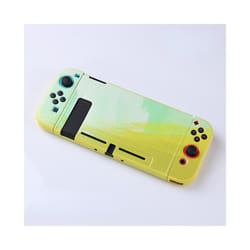 Protective Case for Switch Host Split TPU Painted Oil Painting Gradient Frosted Soft Case Handle Cover Color Case - Deciduous Yellow