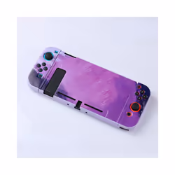 Protective Case for Switch Host Split TPU Painted Oil Painting Gradient Frosted Soft Case Handle Cover Color Case - Grape Pur ...
