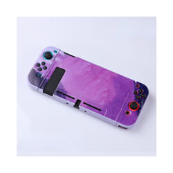 Protective Case for Switch Host Split TPU Painted Oil Painting Gradient Frosted Soft Case Handle Cover Color Case - Grape Purple