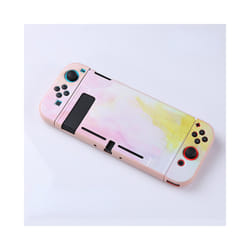 Protective Case for Switch Host Split TPU Painted Oil Painting Gradient Frosted Soft Case Handle Cover Color Case - Cherry Powder