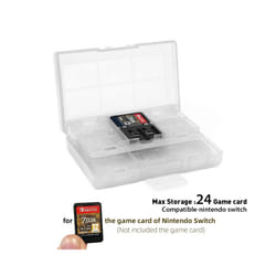 DATA FROG 24 In 1 Portable Game Cards Case Compatible-Nintendo Switch Game Memory SD Card Holder For Switch Lite Switc - For NS Switch White, Bundle 1