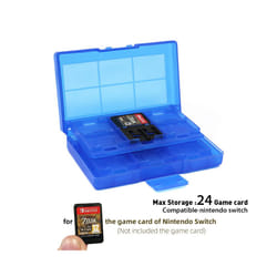 DATA FROG 24 In 1 Portable Game Cards Case Compatible-Nintendo Switch Game Memory SD Card Holder For Switch Lite Switch - For NS Switch Blue, Bundle 1