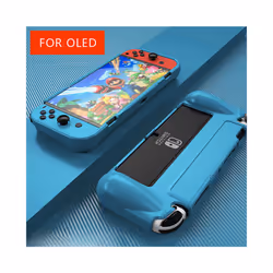 Shockproof TPU Case For Nintendo Switch OLED Silicone Back Cover Switch OLED NS OLED Gaming Protective Shell - Blue, For Swit ...