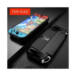 Shockproof TPU Case For Nintendo Switch OLED Silicone Back Cover Switch OLED NS OLED Gaming Protective Shell - Black, For Switch OLED
