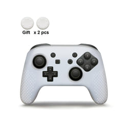 DATA FROG Anti-slip Soft Silicone Case For Switch Pro Controller Gamepad Rubber Skin Case Joystick Grips Caps For Switch - White