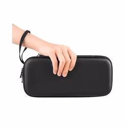 Portable NS Mini Hard EVA Carrying Case Shockproof PU Cover Storage Bag Compatible Nintnedo Switch Lite Game Console Accessories - Black