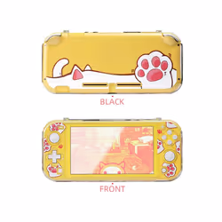 DATA FROG Cute Pink Switch Hard Protective Case Compatible-Nintendo Switch Lite Animal For NS Lite Kawaii Game Accessories - Transparent Cat, Bundle 2