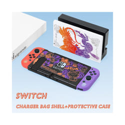 Scarlet Violet For Nintendo Switch OLED EVA Carrying Case Set Bag Base Housing Keycap Shell Game Accessories - Switch Shell-Case