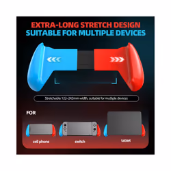 For Nintend Switch Hand Grip Replaceable Protective Stand Holder Switch Oled Case Handheld Bracket Telescopic Handle Shell - green