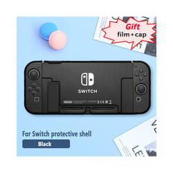 For Nintendo Switch Protective Case Film Rocker Cap Handle Case NS Accessories For Switch Base Hard Case Skin-friendly Gradient - A Black