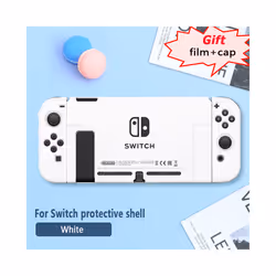 For Nintendo Switch Protective Case Film Rocker Cap Handle Case NS Accessories For Switch Base Hard Case Skin-friendly Gradient - B PinkGreen