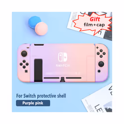 For Nintendo Switch Protective Case Film Rocker Cap Handle Case NS Accessories For Switch Base Hard Case Skin-friendly Gradie ...