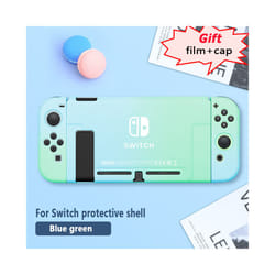 For Nintendo Switch Protective Case Film Rocker Cap Handle Case NS Accessories For Switch Base Hard Case Skin-friendly Gradient - A BlueGreen