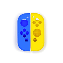 For Switch Joycon Handle Silicone Case for Switch Silicone Set for Switch Case for Nintendo Switch Console Shell Replacement - Blue Yellow