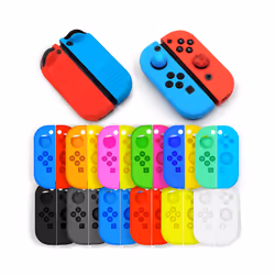 For Switch Joycon Handle Silicone Case for Switch Silicone Set for Switch Case for Nintendo Switch Console Shell Replacement - Blue Red