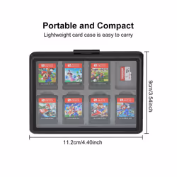 Game Card Case Compatible for Nintendo Switch,8 Game/SD Card Holder Switch Game Storage Box Hard Protective PC Shell-Clear - 2307