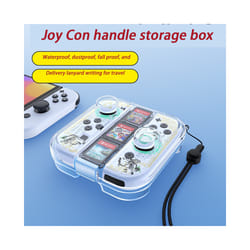 Joycon storage box with wearable case for storing Nintendo switch handle protective case ns game console transparent box - Red