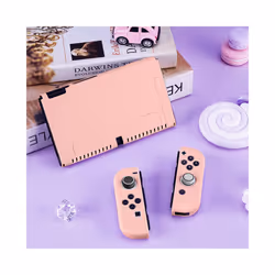 Protective Case Bundle with 4pcs Grip Caps For Nintendo Switch OLED, For Switch NS Cover,Switc Game Accessories - WHITE, Nintendo Switch