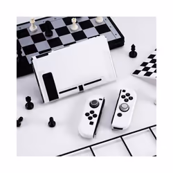 Protective Case Bundle with 4pcs Grip Caps For Nintendo Switch OLED, For Switch NS Cover,Switc Game Accessories - WHITE, Nintendo Switch