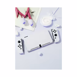 Protective Case Compatible with Nintendo Switch OLED Console and Joy-Cons, Switch can be Inserted in Dock with Shell - Transparent, Nintendo Switch