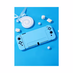 Protective Case Compatible with Nintendo Switch OLED Console and Joy-Cons, Switch can be Inserted in Dock with Shell - Blue,  ...