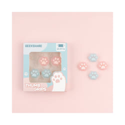Shaped Cat Claw Thumb Grip Cap Silicone Soft Protective Cover Controller Thumbstick Case For Nintendo Switch Oled JoyCon - Transparent