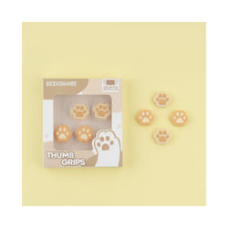 Shaped Cat Claw Thumb Grip Cap Silicone Soft Protective Cover Controller Thumbstick Case For Nintendo Switch Oled JoyCon - Light Brown