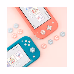 Shaped Cat Claw Thumb Grip Cap Silicone Soft Protective Cover Controller Thumbstick Case For Nintendo Switch Oled JoyCon - Light Brown