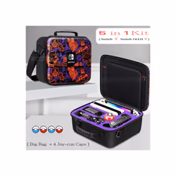 For Nintendo Switch OLED Storage Carrying Case Nintendo Switch Zelda Tears of The Kingdom Theme Hard Cover Shell Shoulder - B ...