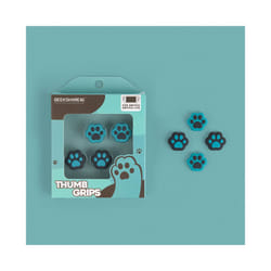 Shaped Cat Claw Thumb Grip Cap Silicone Soft Protective Cover Controller Thumbstick Case For Nintendo Switch Oled JoyCon - Blue