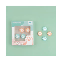 Shaped Cat Claw Thumb Grip Cap Silicone Soft Protective Cover Controller Thumbstick Case For Nintendo Switch Oled JoyCon - Orange Green