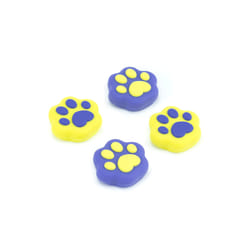 Shaped Cat Claw Thumb Grip Cap Silicone Soft Protective Cover Controller Thumbstick Case For Nintendo Switch Oled JoyCon - Blue Yellow