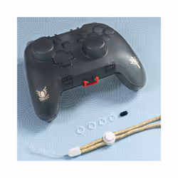 Transparent Clear Crystal Case Controller Protective Cover Handle Shell with charging port For Nintendo Switch Pro Controller - White Kingdom