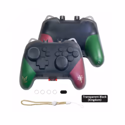 Transparent Clear Crystal Case Controller Protective Cover Handle Shell with charging port For Nintendo Switch Pro Controller ...