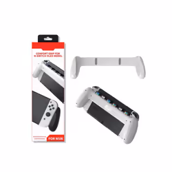 Handle Grip Case for Nintendo Switch OLED Controller with 6 Game Cards Store Slot Touch Non-slip Game Console Grip with - W