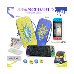 ) 2024 Splatoon style Storage Bag for Nintendo Switch OLED Protective Shell Cover Carrying Case for Switch OLED Game Accessories - A(SWITCH OLED