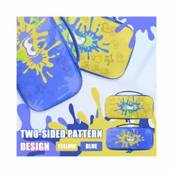 ) 2024 Splatoon style Storage Bag for Nintendo Switch OLED Protective Shell Cover Carrying Case for Switch OLED Game Accessories - A(SWITCH OLED