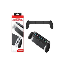 Handle Grip Case for Nintendo Switch OLED Controller with 6 Game Cards Store Slot Touch Non-slip Game Console Grip with - B