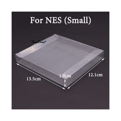 ) Transparent Clear Cartridge Protective Case Cover For GB GBA GBC SNES N64 NES NGPC Switch Protector Box  For PS5 For PS4 - For NES (Small