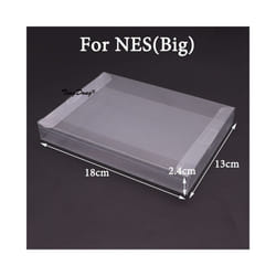 ) Transparent Clear Cartridge Protective Case Cover For GB GBA GBC SNES N64 NES NGPC Switch Protector Box  For PS5 For PS4 - For NES(Big