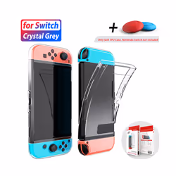 Transparent TPU Soft Case Joycon Protective Shell Cover for Nintendo Switch NS Console Crystal Clear Back Protector Accessori ...