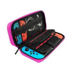 Handheld Carrying Case Travel Handbag for Nintendo Switch/Switch OLED Waterproof Scratch Resistant Portable Travel Carry - Rose Red