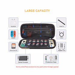 BANGSHE Protective Storage Bag Carry Case Box for Switch Game Hard Case Cover Storage 10 game Card for Switch Oled Accessories - A2