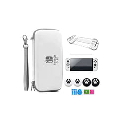 New Switch OLED Storage Carrying Case  7 in 1 Kit for Nintendo Switch OLED Crystal Shell For Switch Oled Accessories - OLED Kit 1