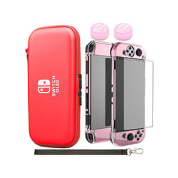 Switch Oled Storage Carry Case Kit Hard Shell Dockable Console Cover Pouch Screen Protector for Nintendo Switch Oled Film - KIT 8