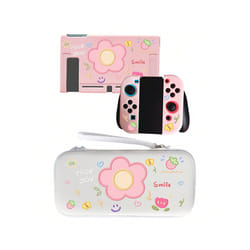 EVA Carrying Case Soft Protective Case Cover for Nintendo Switch Travel Carrying Case Portable Storage Bag Game Accessories - Pink