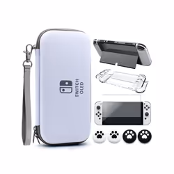 Switch Oled Storage Carry Case Kit Hard Shell Dockable Console Cover Pouch Screen Protector for Nintendo Switch Oled Film - g ...