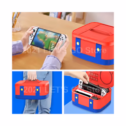 Nintend Switch Cute Soft Shell Protective Travel Case Large Storage Messenger Bag for Nintendo Switch Accessories - For Switch OLED